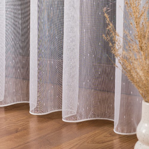 Przejdź do produktu Firanka gotowa biała wzór deszczyk 400x250 cm MAG668. Na wymiar