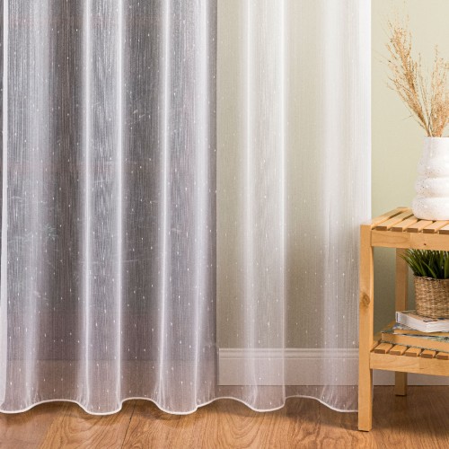 Przejdź do produktu Gotowa firanka ze wzorem deszczyku na taśmie 800x250 cm MAG668. Na wymiar
