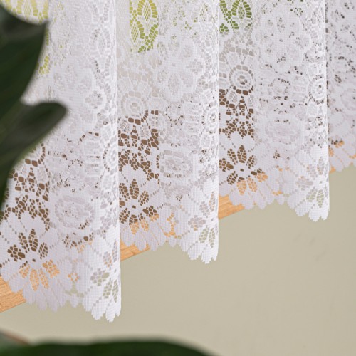 Przejdź do produktu Firanka żakardowa ze wzorem kwiatowym wysokość 120 cm 004411 