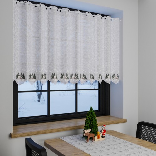 Przejdź do produktu Haftowana zazdrostka panelowa zimowo-świąteczna 16x80 cm DZ13