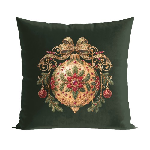 Przejdź do produktu Poszewka dekoracyjna welurowa 40x40 cm barokowa bombka W30
