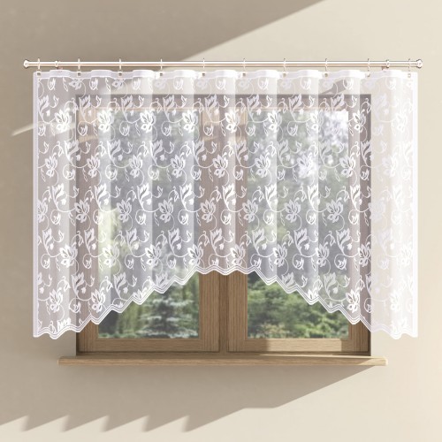 Przejdź do produktu HELENKA Firanka żakardowa gotowa, szerokość 300 x wysokość 160cm, kolor 001 biały 011304/FBL/001/300160/1