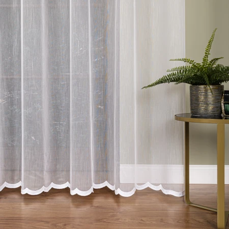 Firanka haftowana, wysokość 300cm, kolor 001 biały FH0050/768/001/000300/1