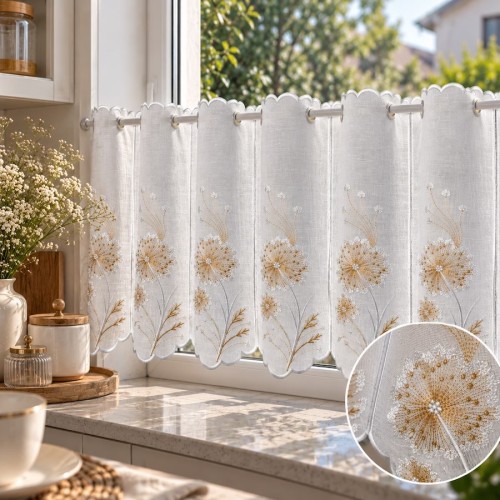 Przejdź do produktu Haftowana zazdrostka panelowa złote dmuchawce 16x40 cm MZ6