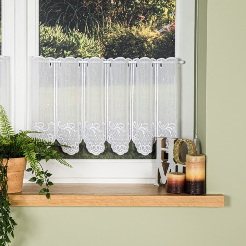 Przejdź do produktu Haftowana zazdrostka panelowa na batyście ze wzorem 16x60 cm 045291