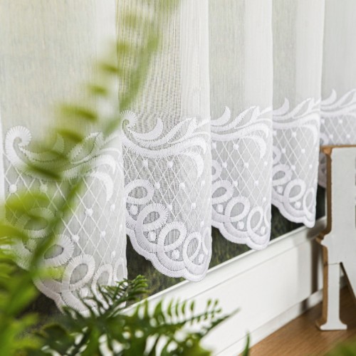 Przejdź do produktu Haftowana zazdrostka panelowa na batyście ze wzorem 16x90 cm 045291