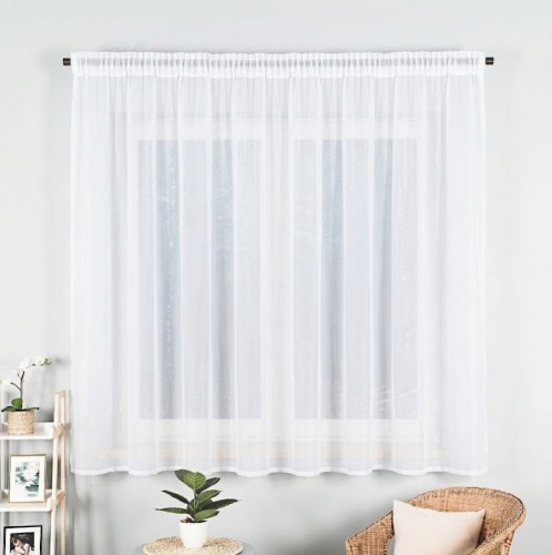 Przejdź do produktu Gotowa firanka biała woalowa na taśmie 300x160 cm W7