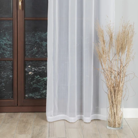 WOAL Firana gotowa na taśmie, szerokość 140 x wysokość 240cm, kolor 001 biały 002301/FGT/001/140240/1