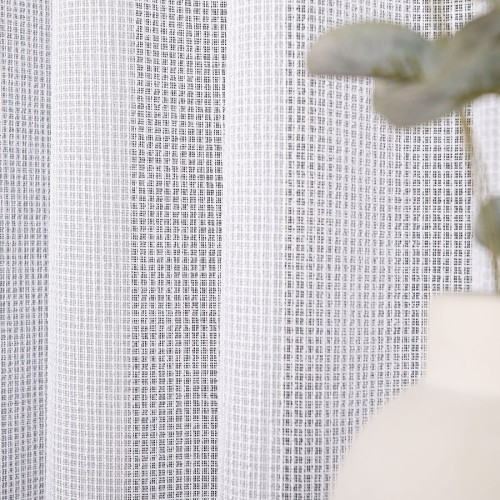 Przejdź do produktu KUPON 80x300 cm Firana biała z ołowianką typu bukla 001021