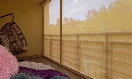 Roleta balkonowa Screen SK90 w kolorze kremowym