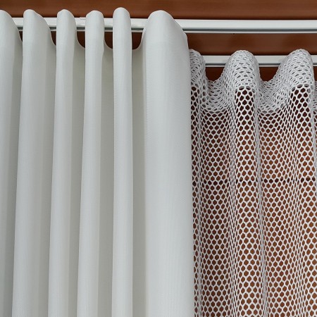 Zasłona gotowa na taśmie typ fala.