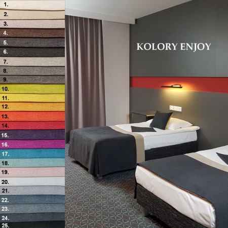 Pasaż, narzutka z próbnikiem Enjoy numeracja KOLORY ENJOY.