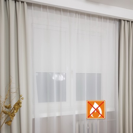 Firany niepalne hotelowe z atestem.