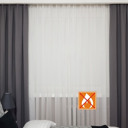 Firany niepalne z atestem.