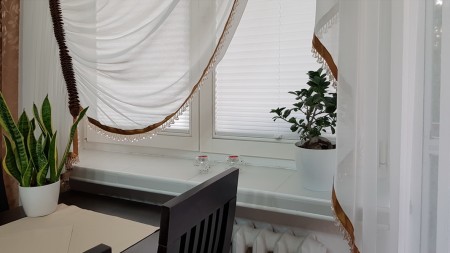 Rolety plisowane do salonu.