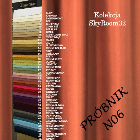 Wzornik tkanin welurowych na zasłony.