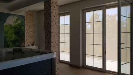 Roleta screen w kolorze kremowym z systemem ZIP.