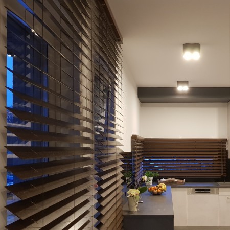 Żaluzja drewniana 70 mm - detal.