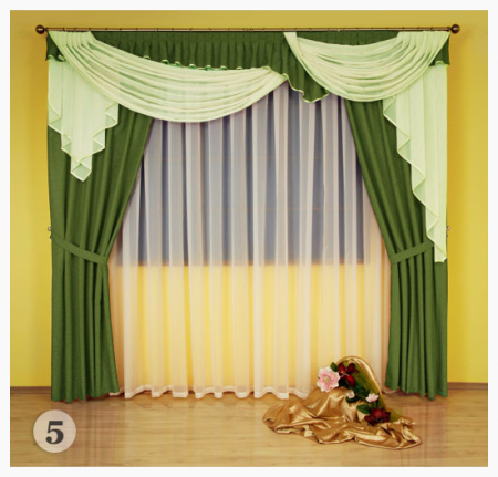 Komplet zasłon z lambrekinem MARIOLA