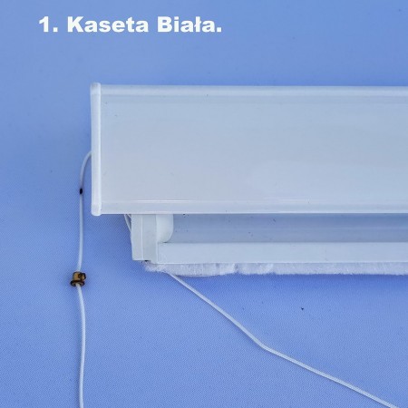 Biała kaseta, rolety dachowe Fantazja.