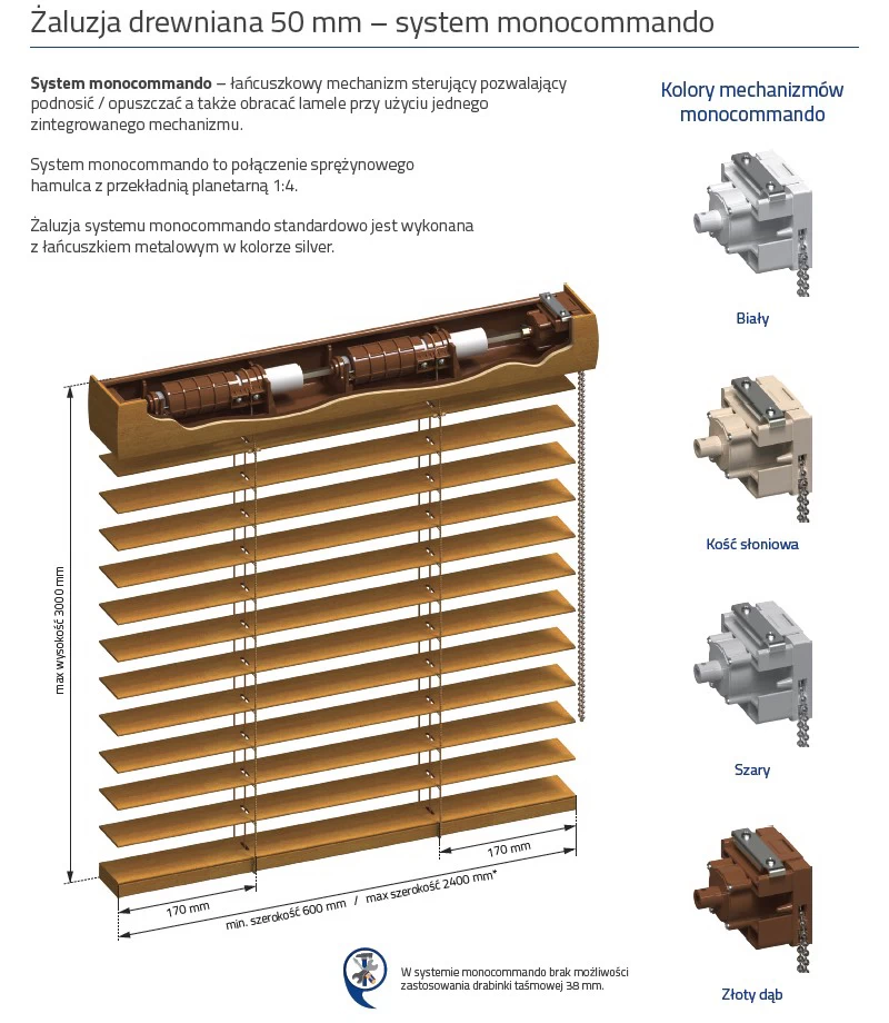 monocommando zaluzja dr50
