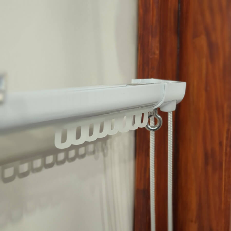 Sufitowa szyna aluminiowa z napędem sznurkowym na wymiar dł. 401-450 cm