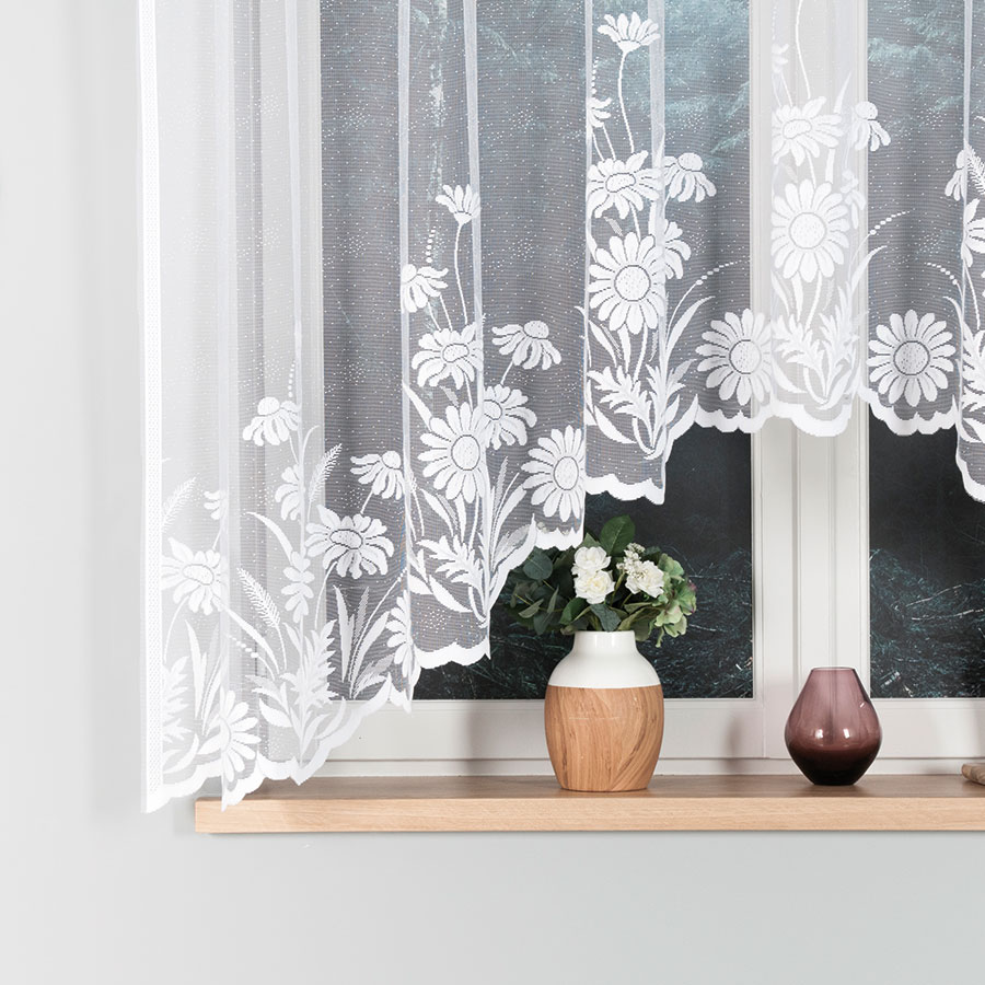 firanka dekoracyjna biala