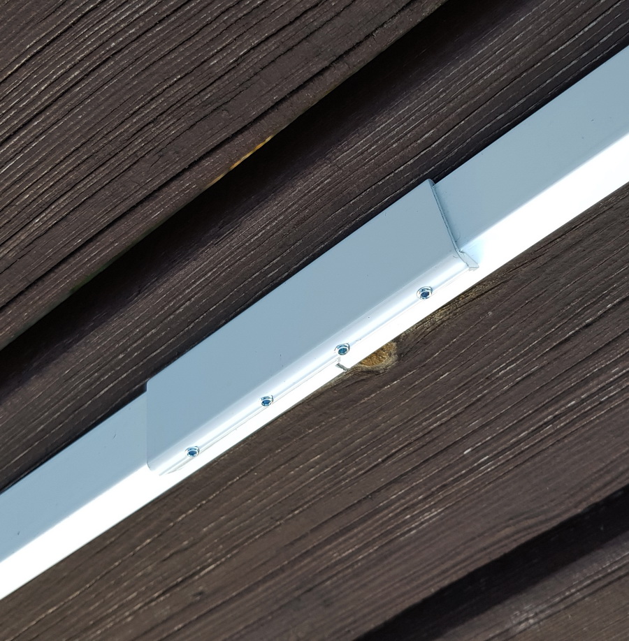 Łącznik aluminiowy do szyny zewnętrzny biały